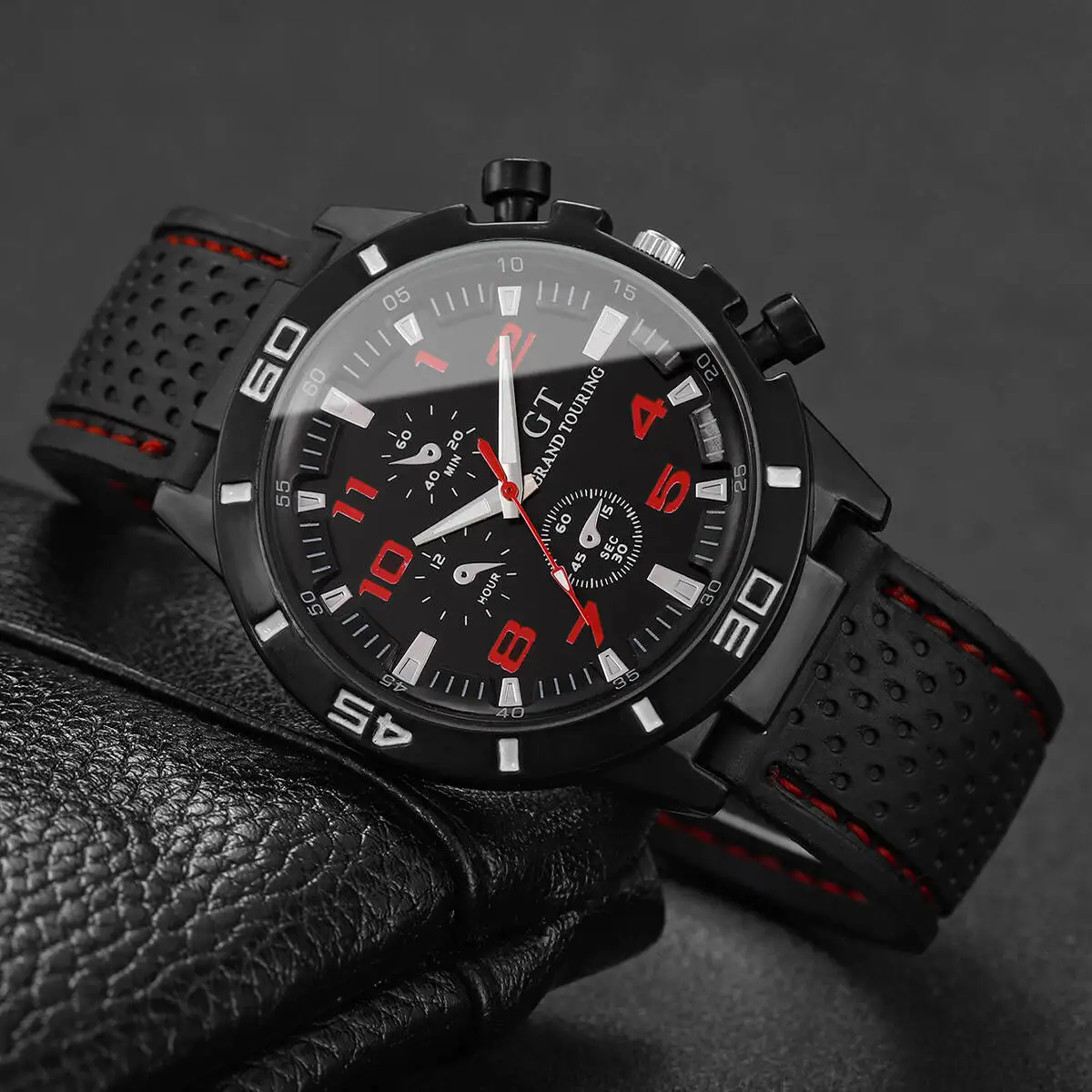 2개/대 패션 남자 쿼츠 시계 실리콘 밴드 남자 스포츠 시계 Reloj Hombre (상자 없음))