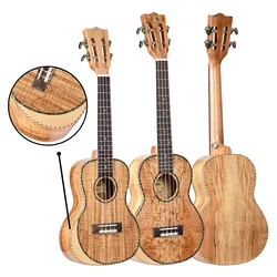 Spalted Maple Concert 24 Inch Solid Ukulele 26 Inch Tenor Ukulele