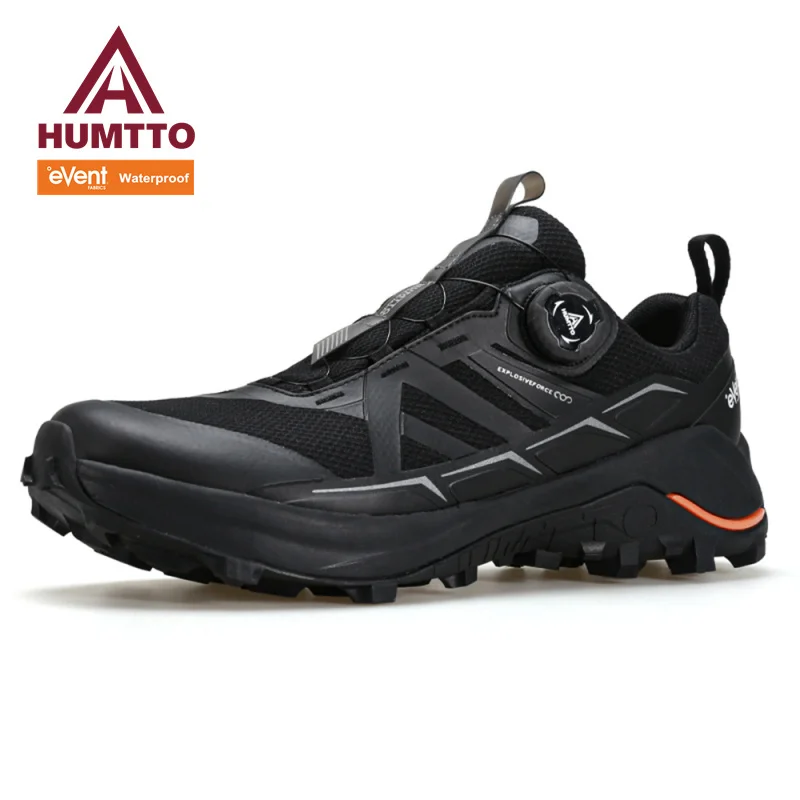 HUMTTO Waterproof Mens Shoes Casual Sneakers for Men 2023 Breathable Fashion Luxury Designer Men\'s Sports Black Running Trainers