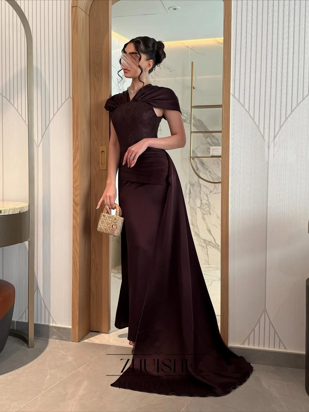 ZHUISHU бордовые женские вечерние платья с открытыми плечами, Саудовская Дубай, вечернее платье, кружевное вечернее платье по индивидуальному заказу 2026