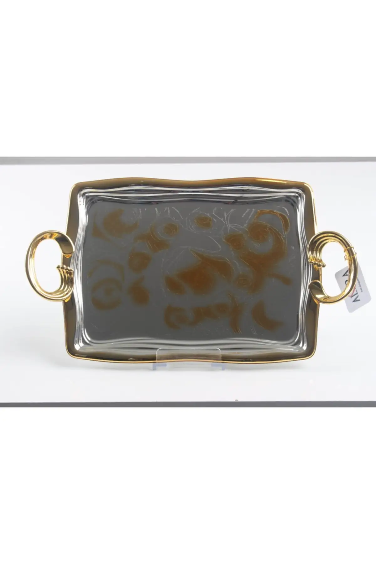 

DOLBOVI 'dan Silver Plated Imported Tray Luxury Auriferous 43X26cm. Tray поднос plateau luxury