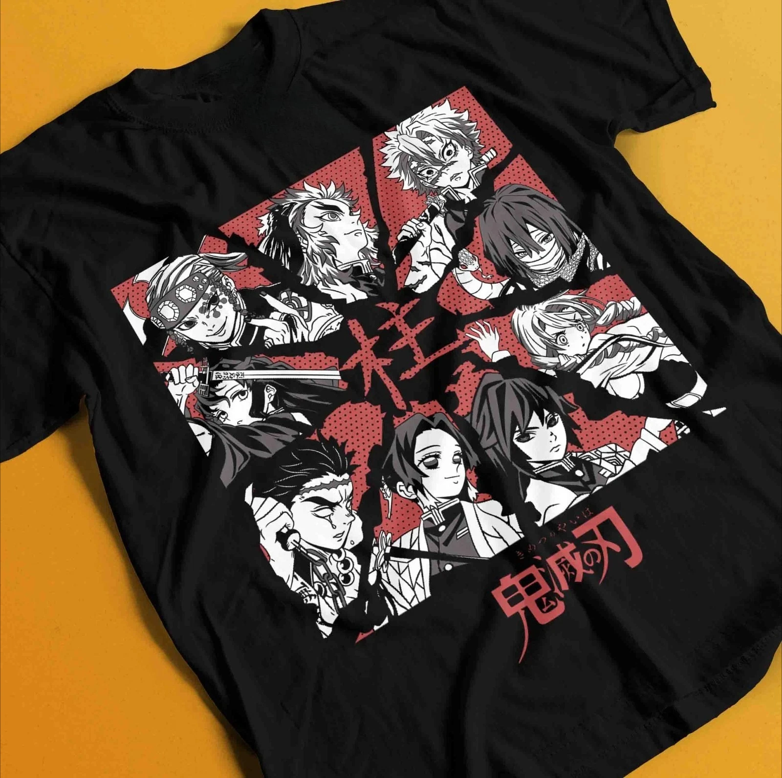 Demon Slayer Shirt Tanjiro T-Shirt Zenitsu T-Shirt Muzan Doma Tee Inosuke Nezuko Sommer-T-Shirt für Herren und Damen, atmungsaktives T-Shirt-Oberteil