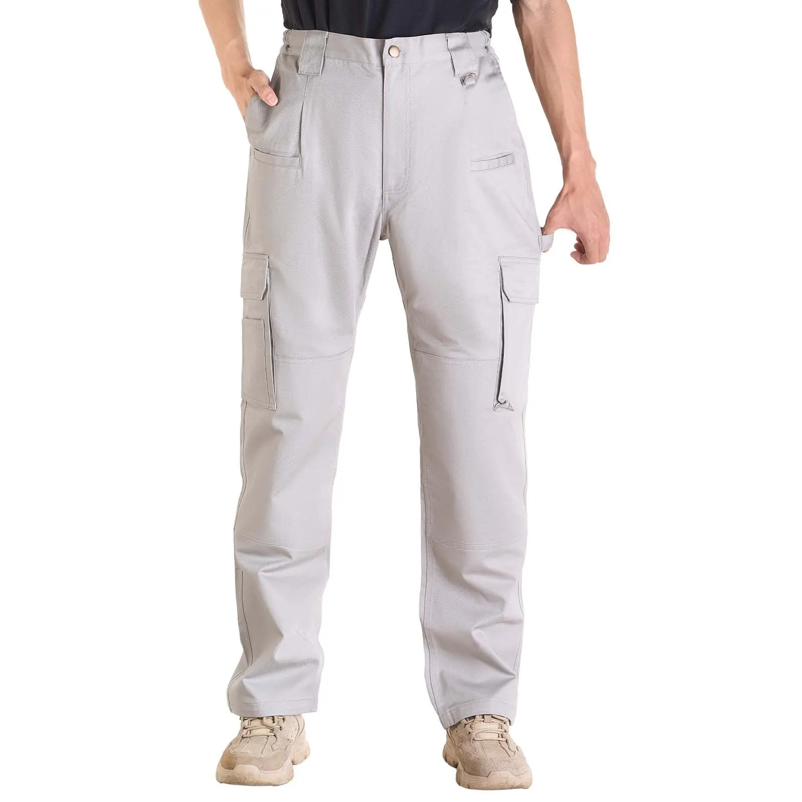 

FR Pants For Men, 9 Oz 100% Cotton, Flame-Resistant Cargo Pants With Multi-Pockets And Elastic Waist, Reinforced Tear-proof
