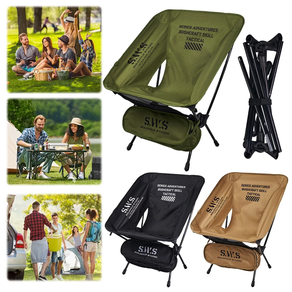 Lightweight Tourist Chairs Oxford Cloth Camping Longue Seat Portable Collapsible BBQ Chair for Outdoor Camping Hiking Fishing