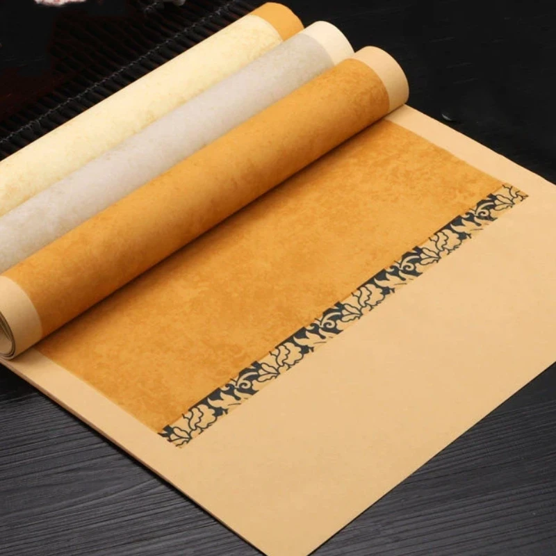 Papier Xuan semi-brut, teint à la cire, style antique vintage, pour poèmes, notes, copies de textes et petites écritures, pour la calligraphie traditionnelle chinoise