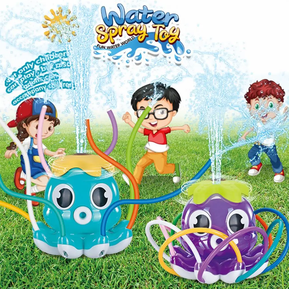 Octopus Water Sprinkler Octopus Shape Sprinkler Automatic Rotation Octopus Sprinkler Toy for Kids Summer for Backyard for Boys