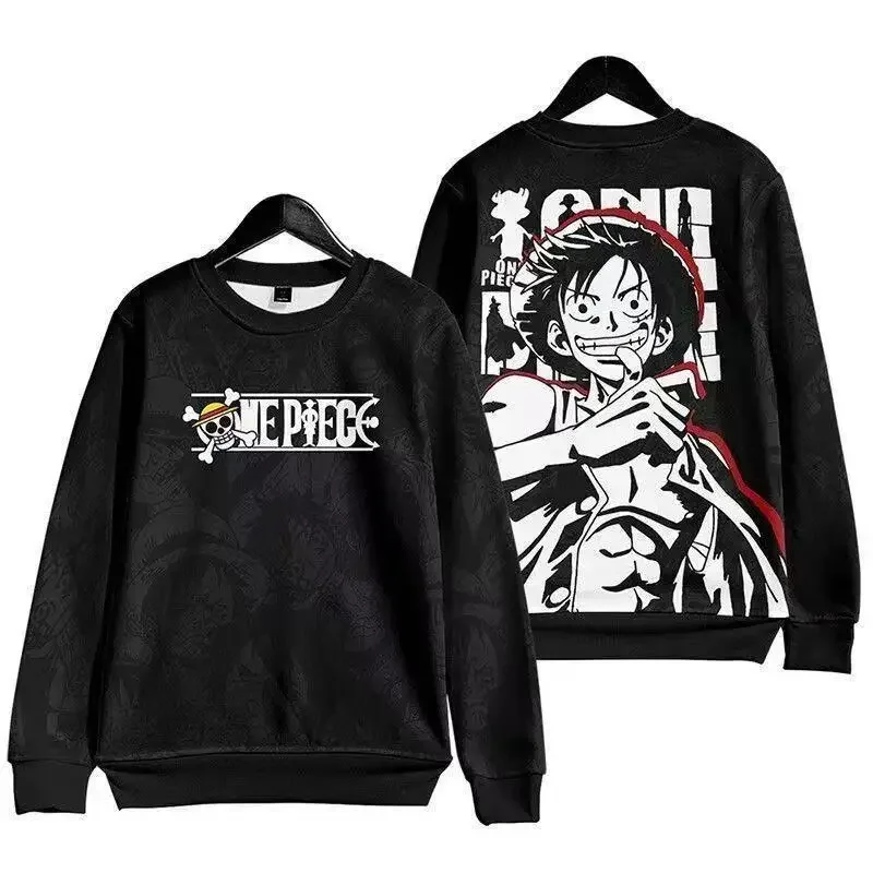 Sweatshirt mit One-Piece-Anime-Motiv, Rundhalsausschnitt, langärmelig, lässige, lockere Jacke, Unisex. – Detail 4