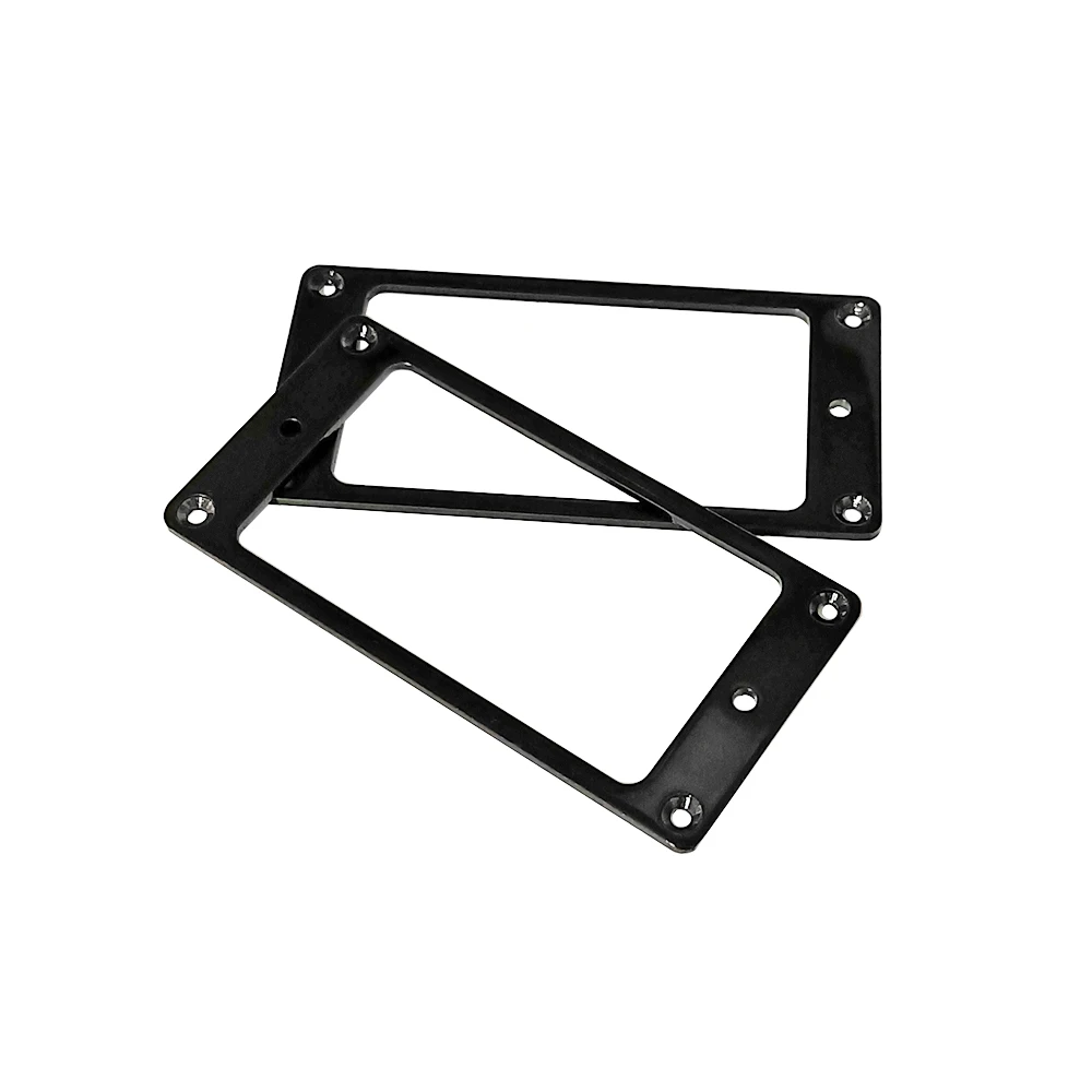 2 Stück E-Gitarre Humbucker Pickup Ring Gitarre Metall Flachrahmen Montagering – Detail 10