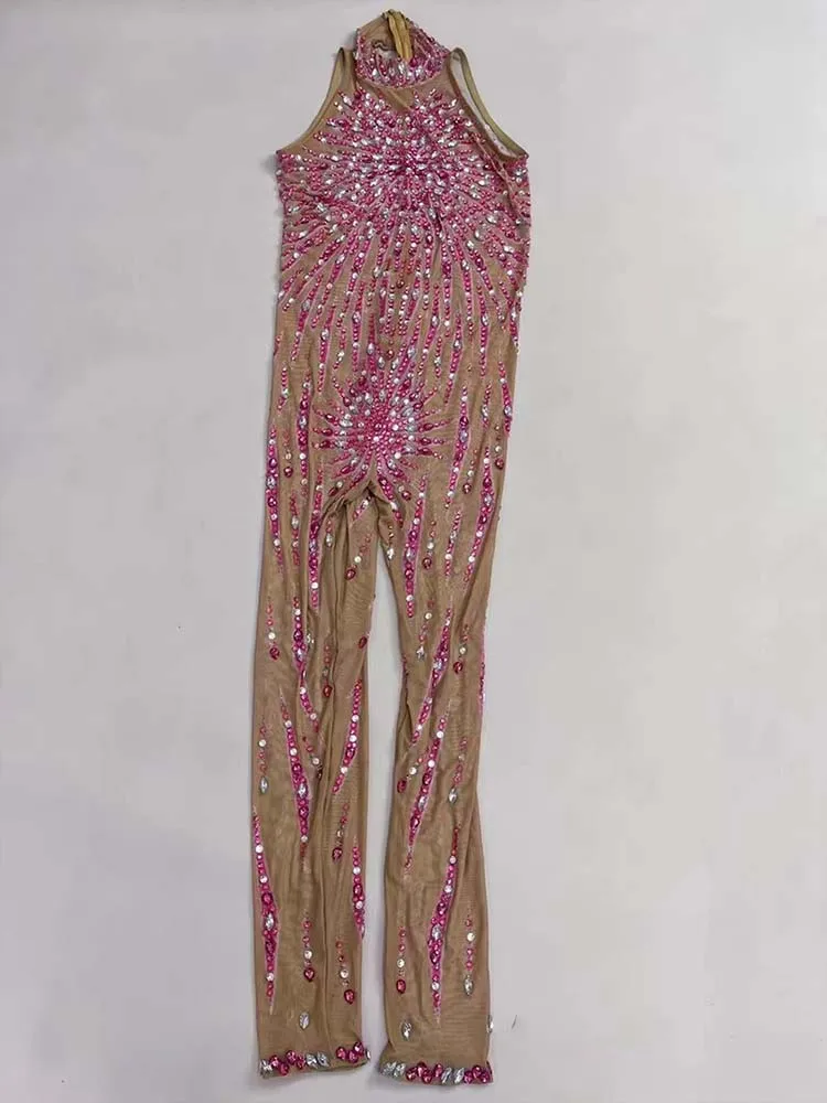 Wysokiej jakości seksowny elastyczny kombinezon z gorącym tłoczonym wzorem 2025 Nowa moda niestandardowa odzież damska