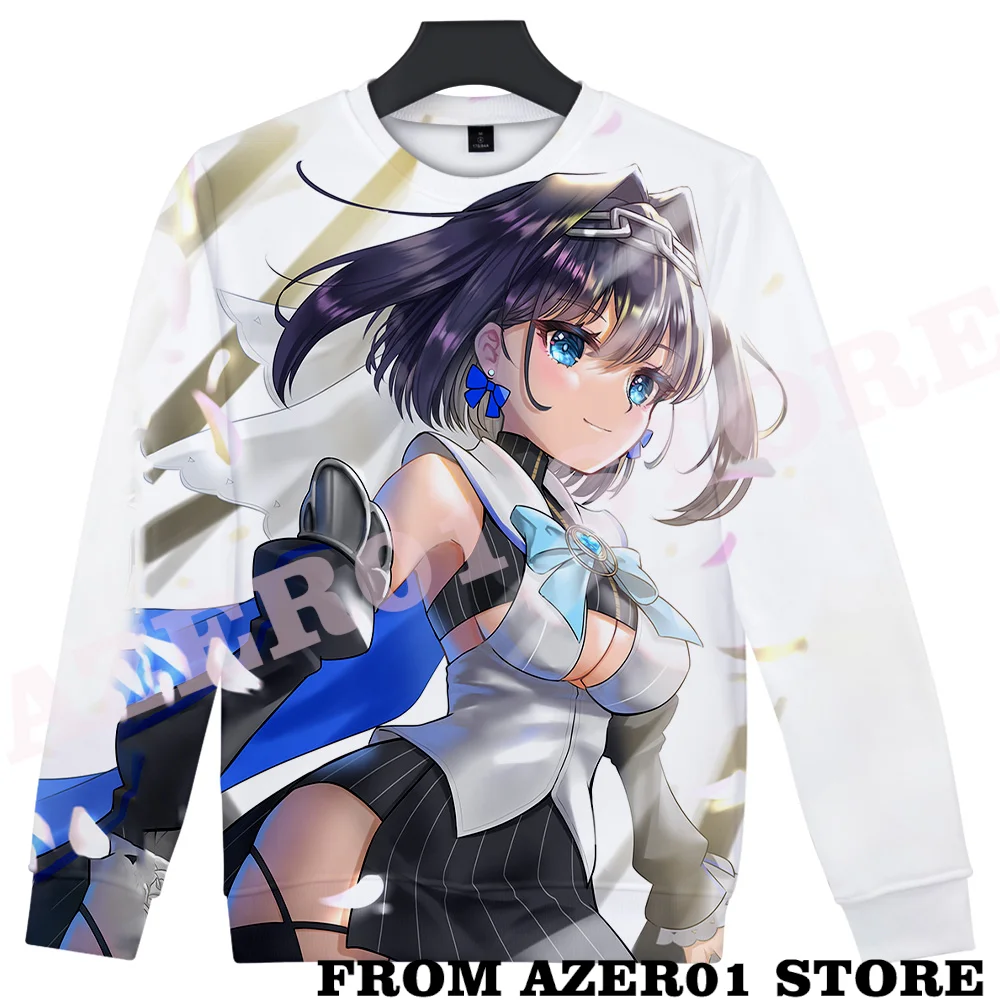 HOLOLIVE VTuber Ouro Kronii Merch CREWNECK 3D print autumn winter  passionate Men/Women casual Kawaii Round sweatshirt Hoodies