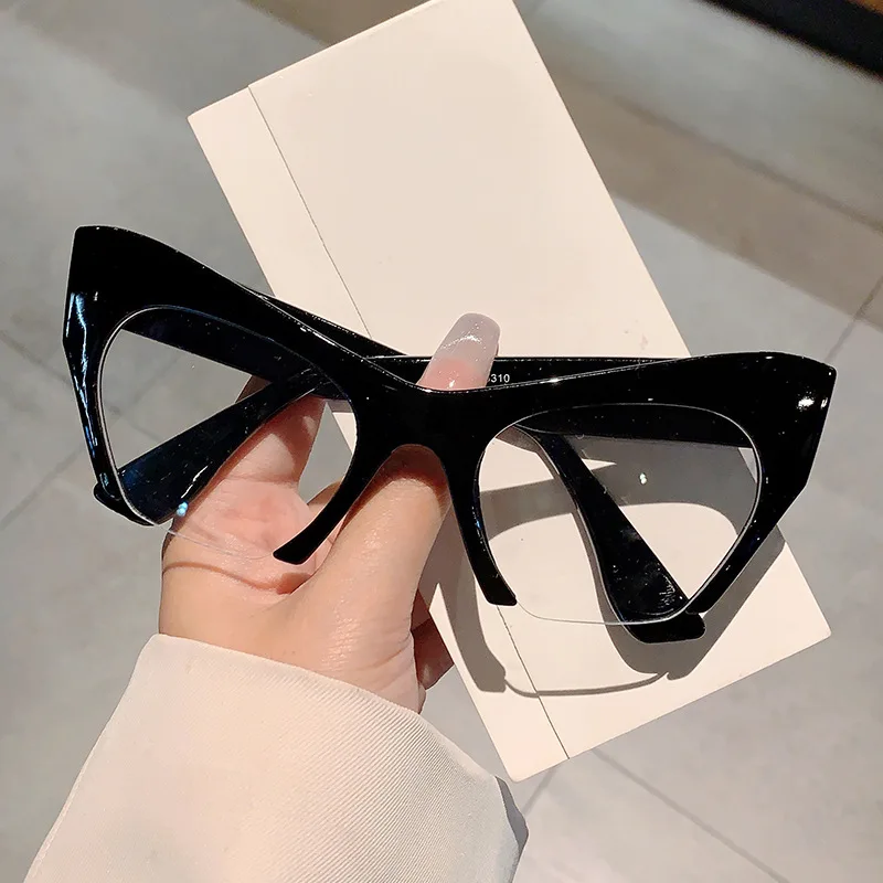 Retro Damen Halbrahmen Cat Eye Brillengestelle Mode Optischer Rahmen – Detail 3