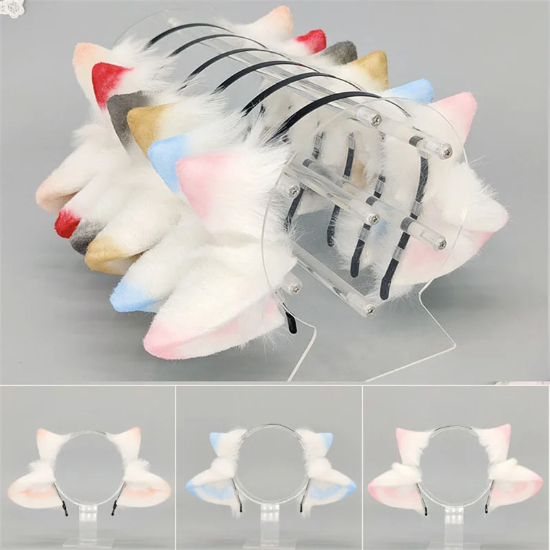 Handmade Animal Sheep Ear Headband Anime Hairband Masquerade Party Costume Headpiece Teens Girl Cosplay Dress Up Hair Hoop