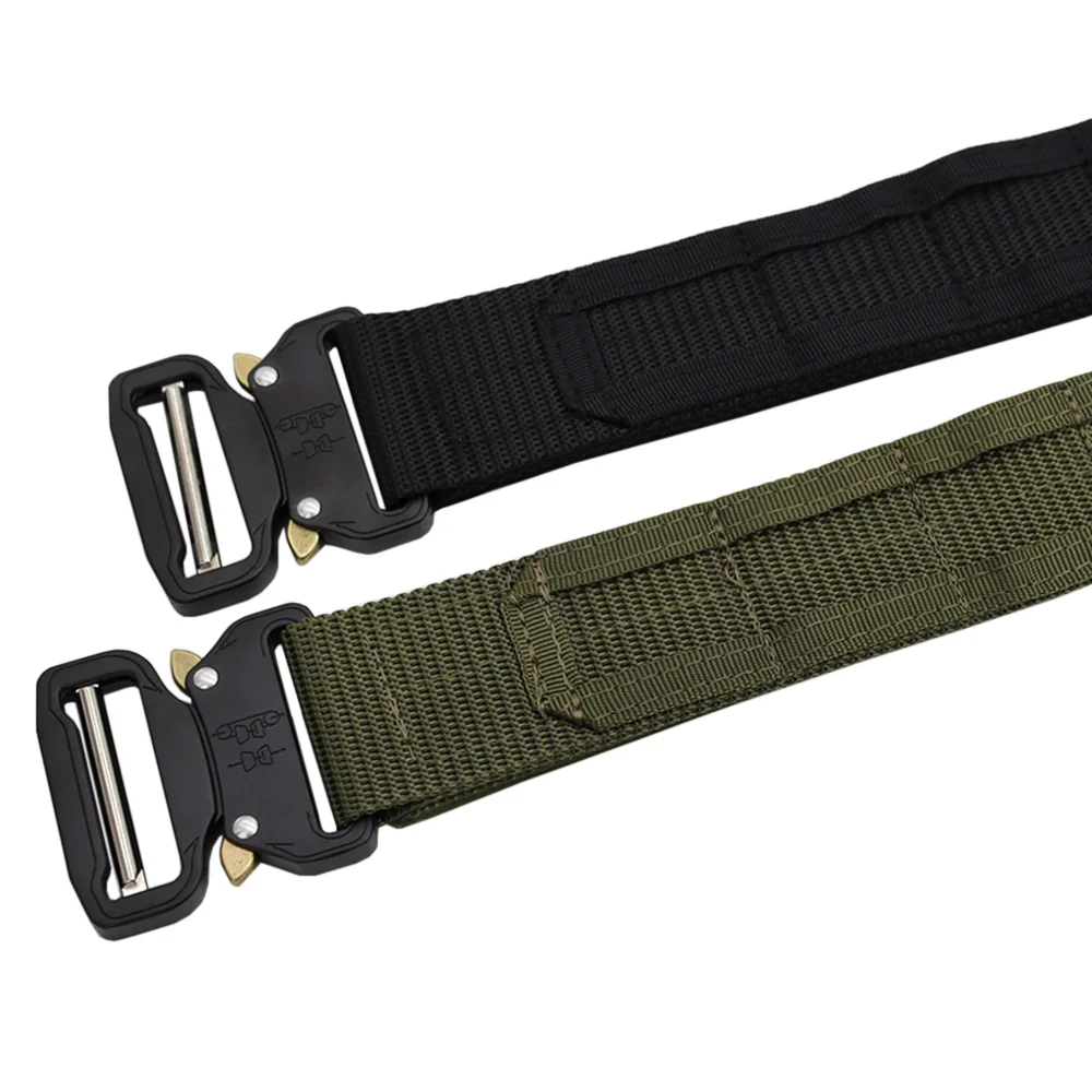 

Тактический быстросъемный ремень с пряжкой, тренировочный боевой мужской поясной ремень для охоты, страйкбола, спортивный нейлоновый ремень, система Molle