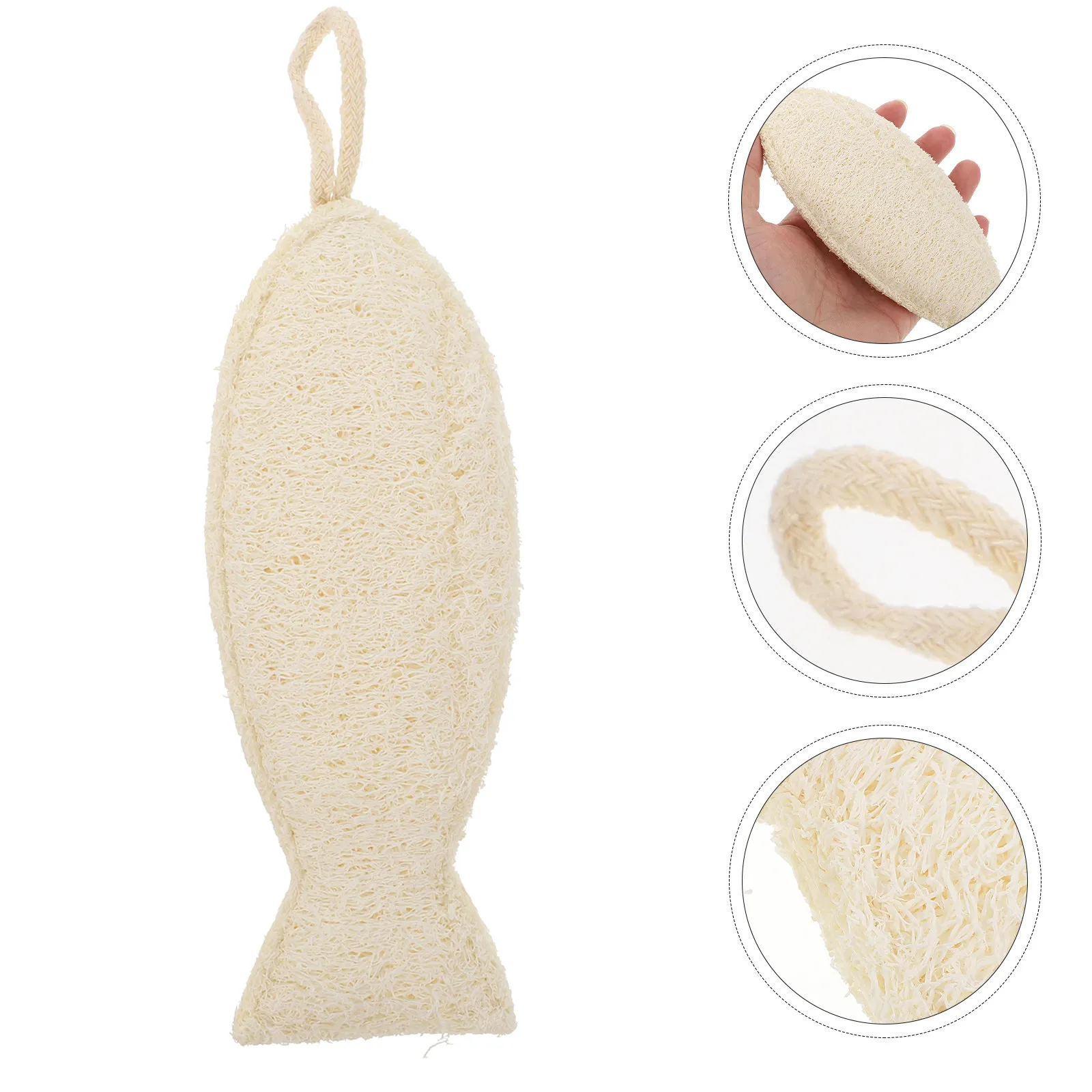 1Pcs Natural Loofah Bath Towel Double-Sided Exfoliating Back Scrubber for Kids Adults Body Cleaning Tool Soft Skin Friendly