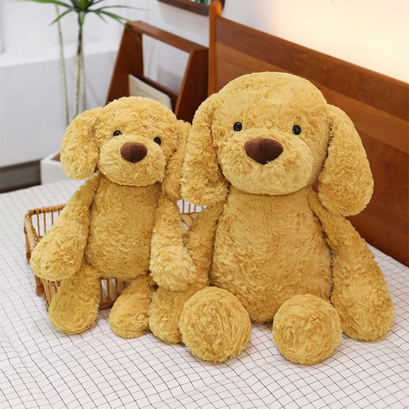 

Kawaii Plush Puppy Sitting Yellow Dog Stuffed Doll Soft Filled Toy for Kids Birthday Gift Martipu Puppy