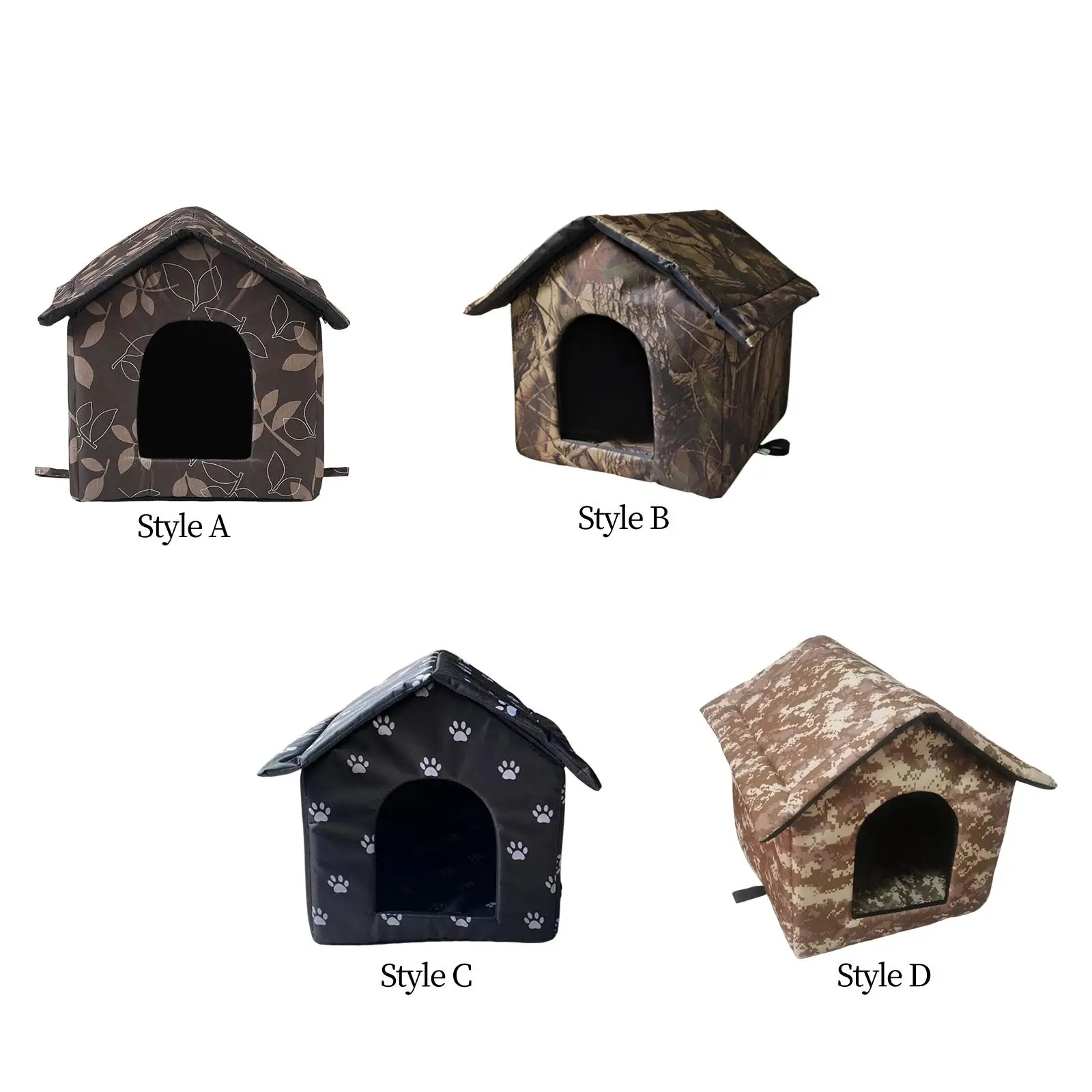 Oxford Cloth House Stray Cats Shelter Versatile for Outdoor Indoor zippered Connection Method