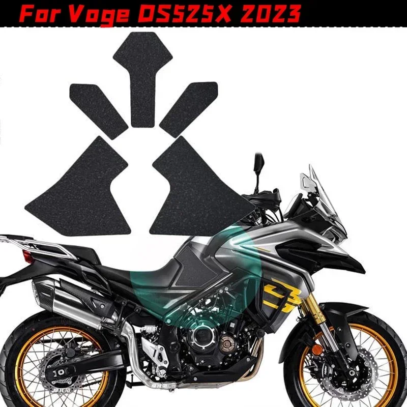 For Loncin Voge DS525X DS525 Motorcycle Tank Pad Protector Sticker Decal Gas Knee Grip Tank Traction Pad Side New 2023