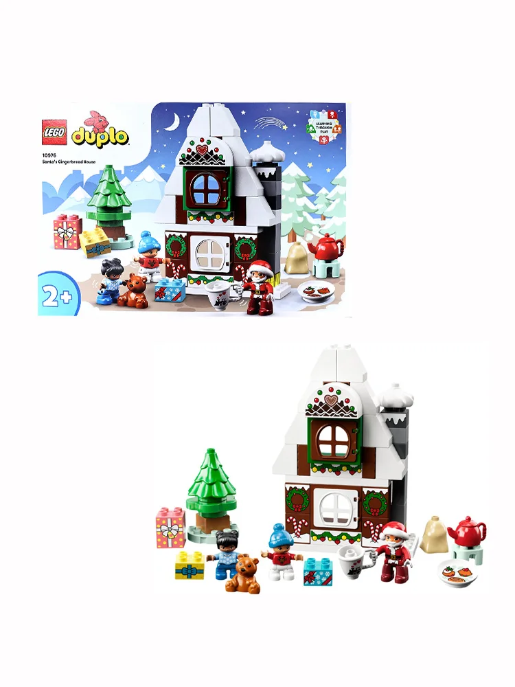 LEGO 10976 DUPLO Santa's Gingerbread House Toy with Santa Claus Figure, Stocking Filler Gift Idea for Toddlers