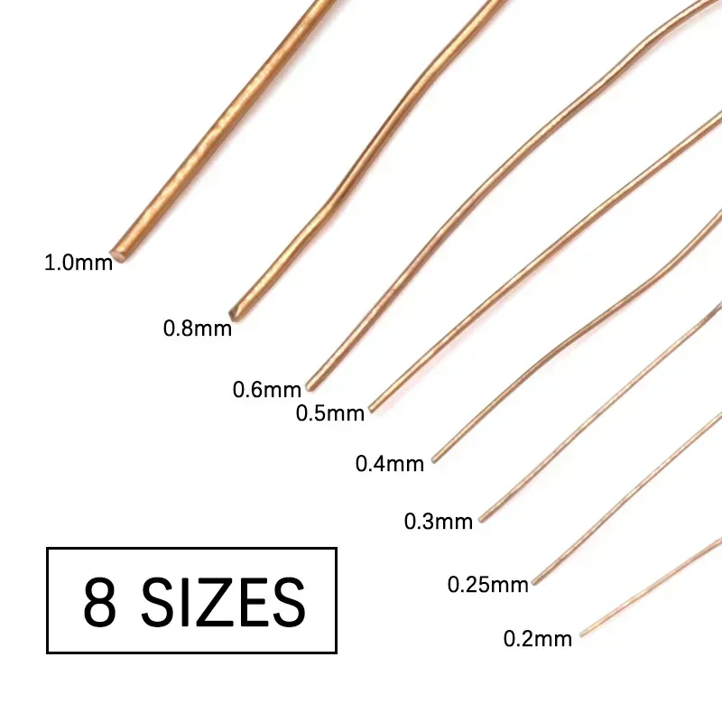 1~10Rolls Gold Color Copper Wire 0.2/0.3/0.4/0.5/0.6/0.7/0.8/1.0mm Beading Cord DIY for Jewelry Making Accessories Wholesale