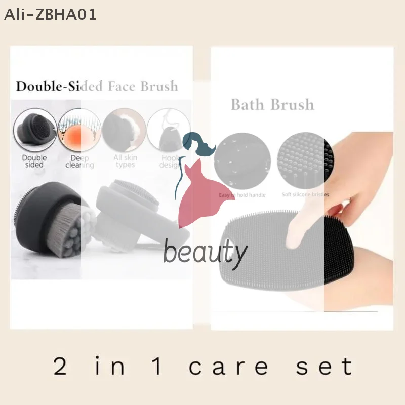 Brosse nettoyante en Silicone pour nettoyer les pores en profondeur, brosse faciale Double face 2 en 1, outil exfoliant et de Massage, bandeau de poignet Spa
