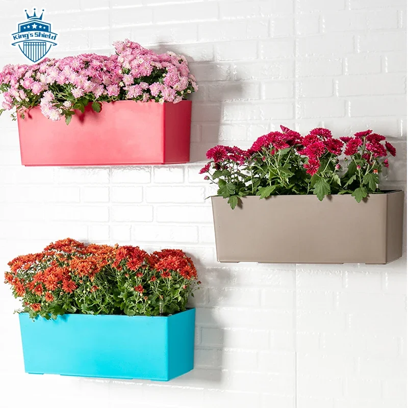 Composite Head Pots Planters Terrace Bed Household Large Alloy Metal Flower Pot Aluminum Garden Planter Box