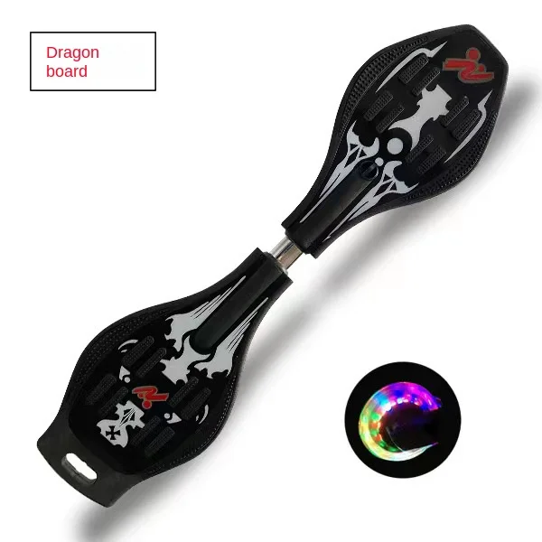 لوحة حيوية للأطفال لوحة تنين بعجلتين وعجلة فلاش سيارة متأرجحة للرجال والنساء ذات عجلتين لوحة تنين للسيارة #1