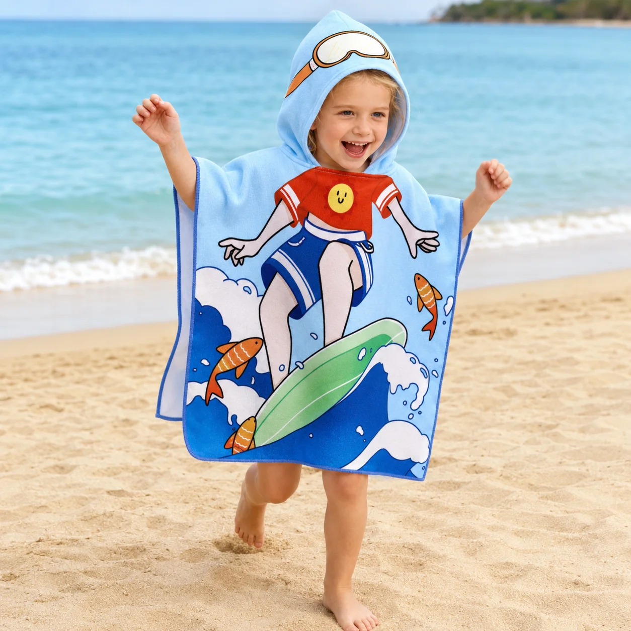 Newborn Wrap Blanket Cartoon C - Hooded Bath Towel recension och pris