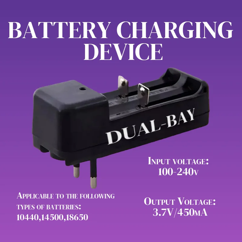 2-Channels Multifunctional Li-ion Battery Universal Charger -EU Plug