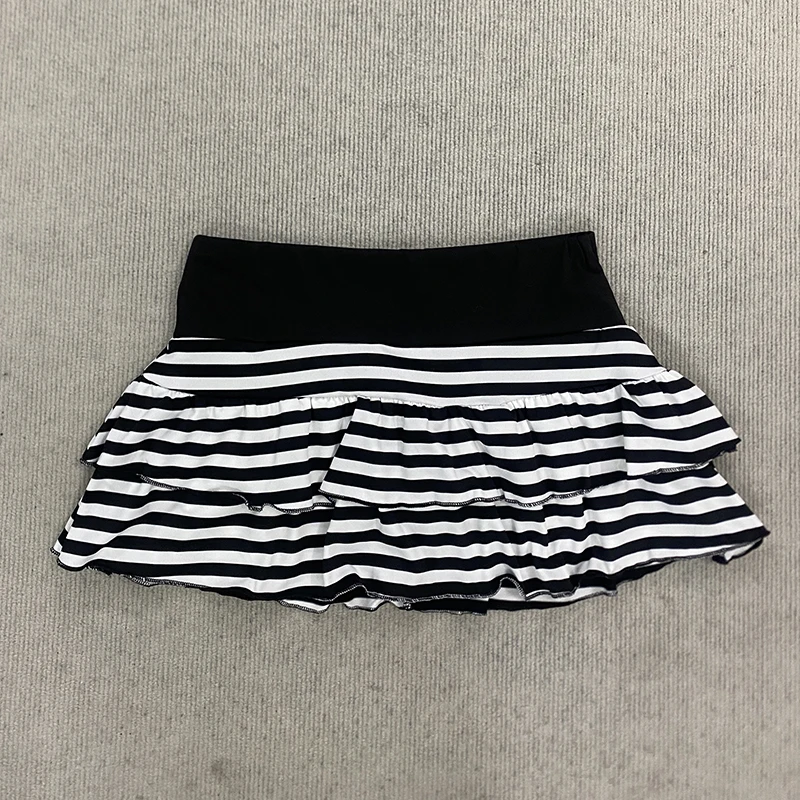 Frühlings-Y2K-Rock im japanisch-koreanischen süßen Stil, trendiger, sexy, modischer, gestreifter A-Linien-Rock für Damen – Detail 11