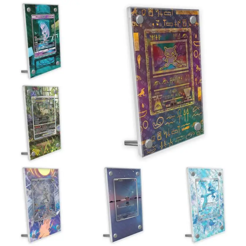 

Pokemon Cards Display Ptcg Qikachu Eevee Sylveon Leafeon Umbreon Diy Anime Game Expand Art Gift Acrylic Protective Case Toy