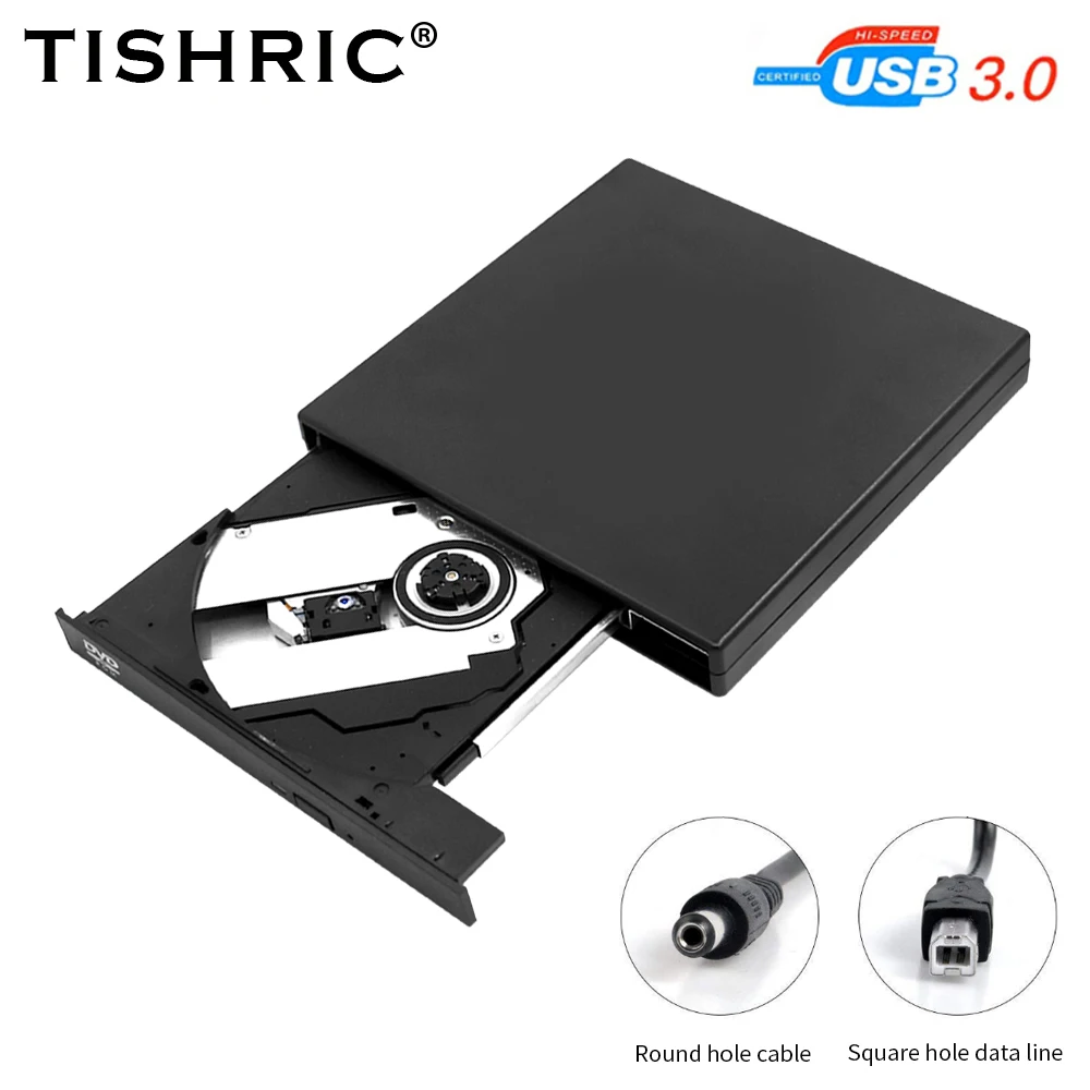 مشغل دي في دي خارجي من Tishric ، usb ، كومبو دي في دي ، توصيل وتشغيل للكمبيوتر الشخصي ، الكمبيوتر المحمول ، الكمبيوتر المكتبي