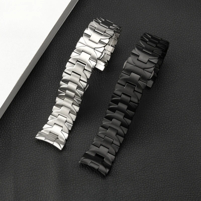 316L الصلبة الفولاذ المقاوم للصدأ حزام الساعات لبانيراي pam441 111 382 pam1314 حزام الرجال سوار فولاذي فراشة مشبك سوار 24mm22mm