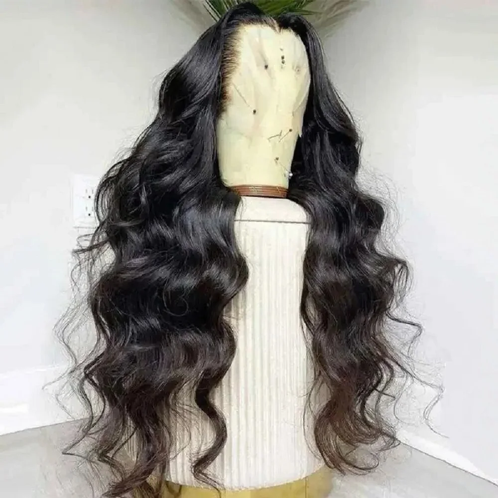 Parrucca dell'onda del corpo 13x4 Parrucche frontali in pizzo trasparente per capelli umani Remy Pre pizzicate Nodi candeggiati Parrucche brasiliane per le donne Densità 200