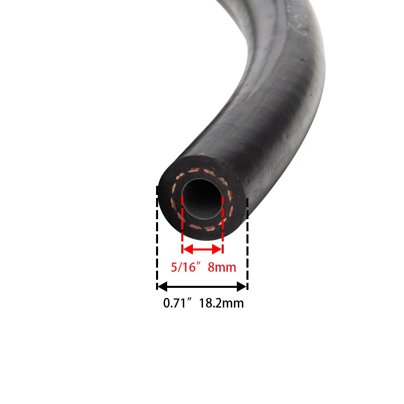 #6 5/16'' R12 R134a AC Thick wall Nylon Standard Barrier Refrigerant Hose Coolant Gas Hose Pipe for Air Conditioning System