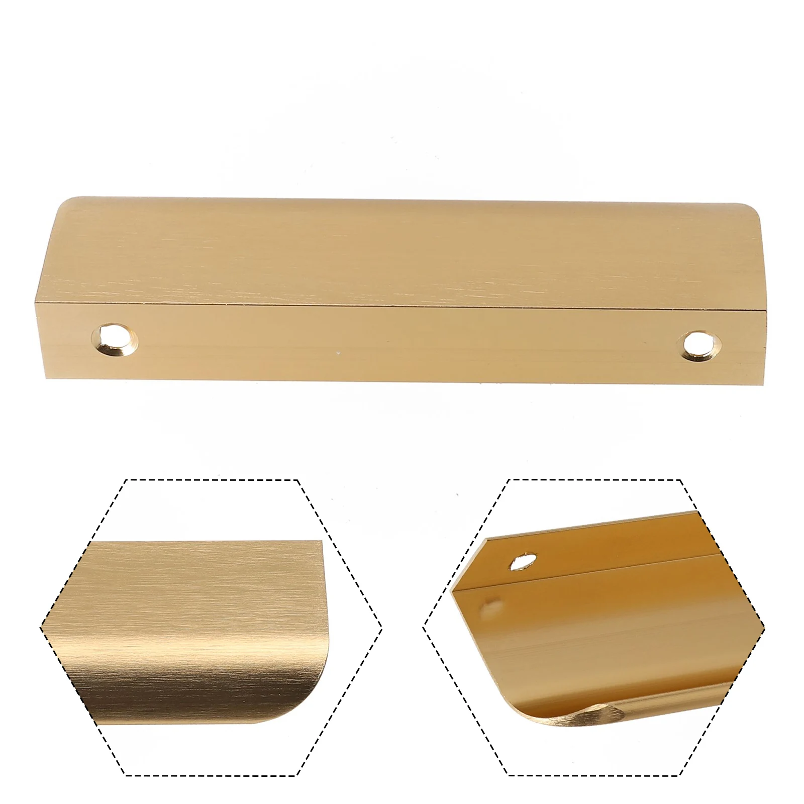 1pc Handle With 2pcs Screw For Closets Cupboards Shoe Cabinets Doors 80/120/150/200/300/400mm Drawer Concealed Pulls