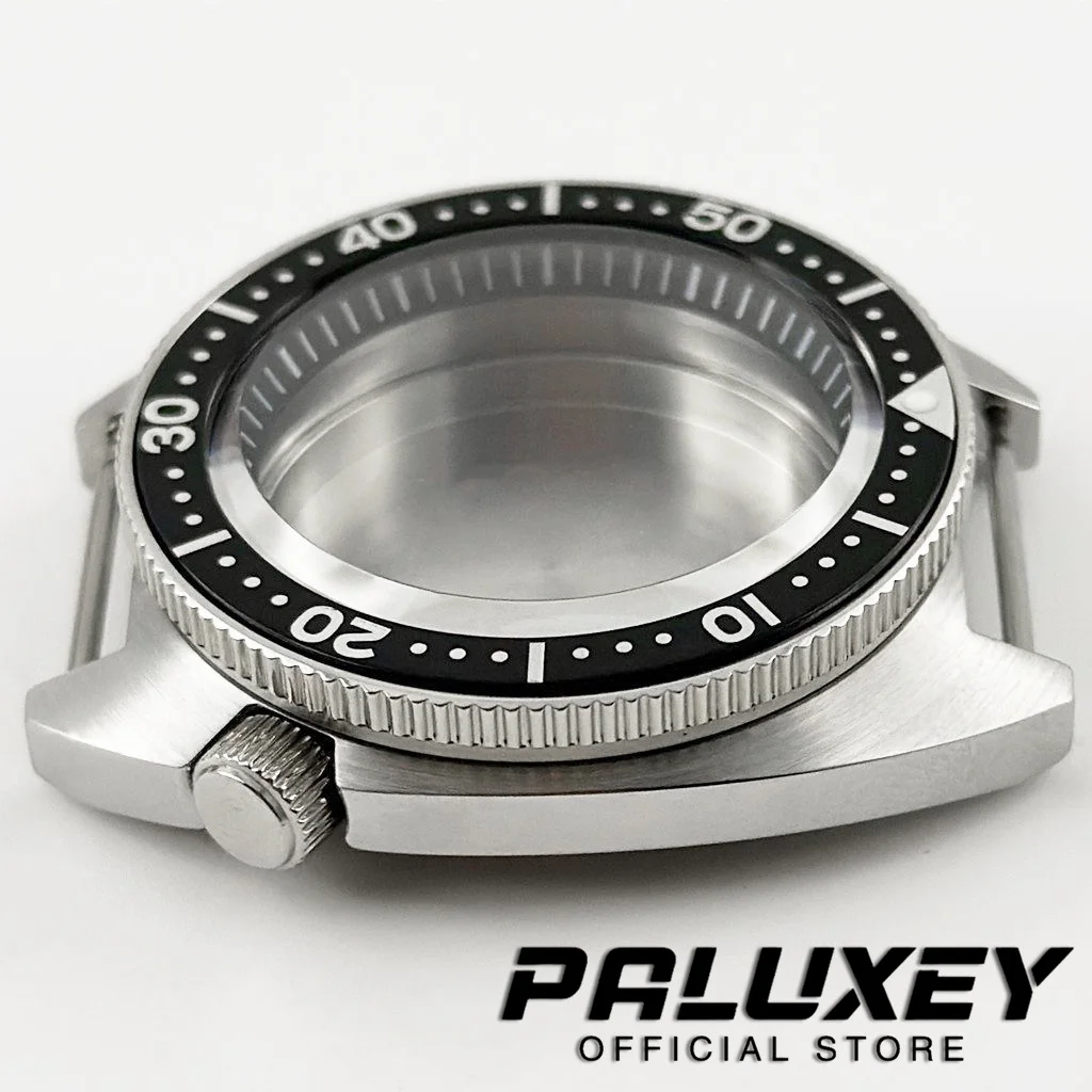 NH35 41 مللي متر علبة ساعة ميكانيكية مقببة الياقوت الزجاج التونة السلاحف لتعديل أذن البحر NH35 NH36 NH34 NH38 حركة 28.5 مللي متر الطلب