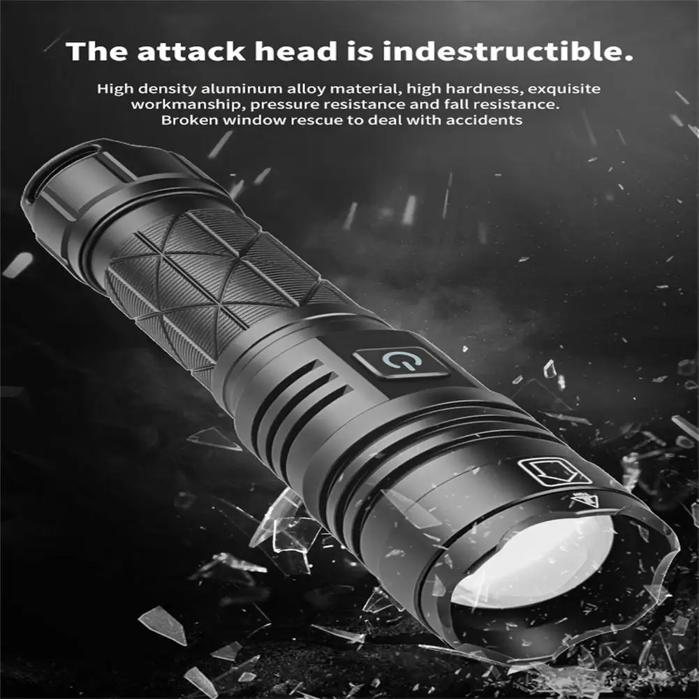 XHP70 LED Led Flashlight High Power Rechargeable 4 Core Torch Emergency Lamp Zoom USB Hand Lantern For Adventure Camping Outdoor