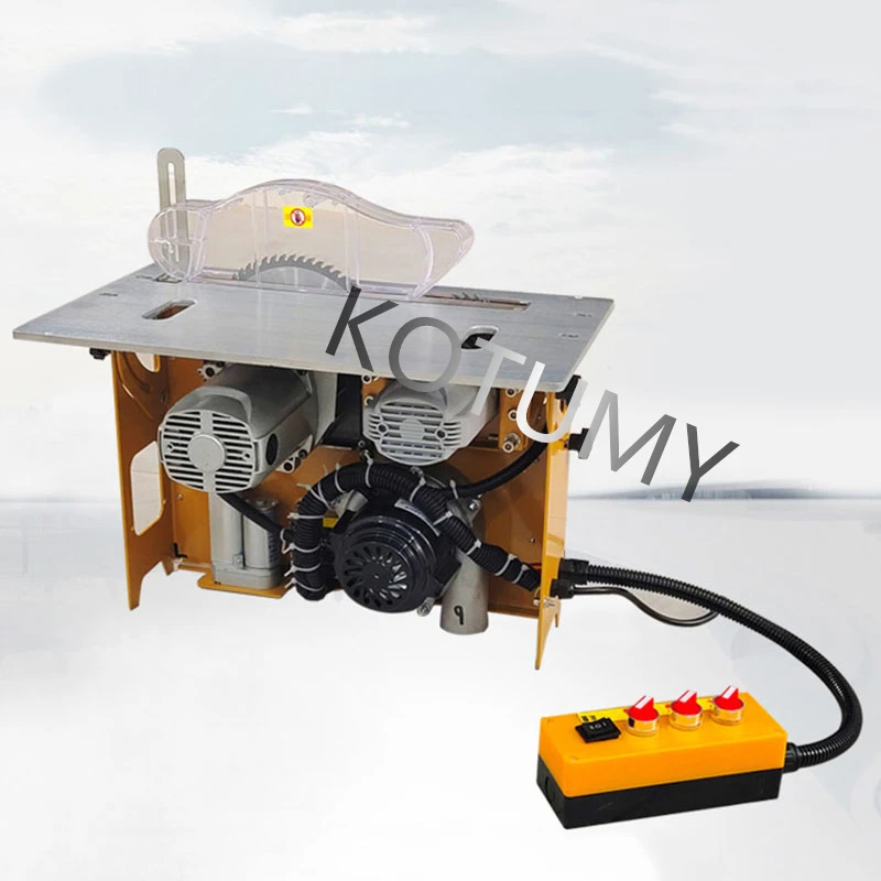 Mini Table Chainsaw Cutting Machine Table Saw Angle Adjustable Electric Lifting Woodworking  Push Table Saw 220V Dust Free Saw