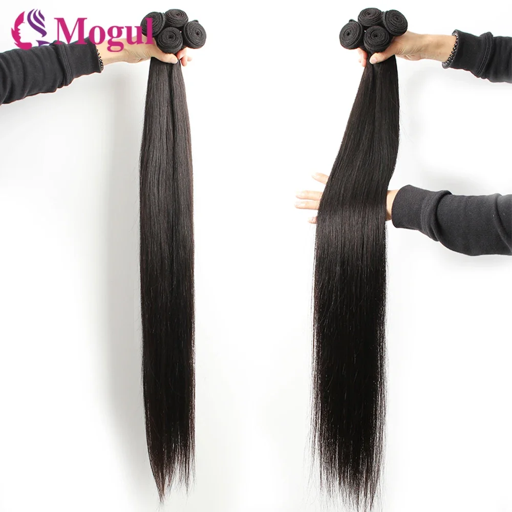 10A Bone Straight Human Hair Bundles Natural Color Double Weft Brazilian Hair Weave Bundle 10-30" Remy Raw Hair Extensions Mogul