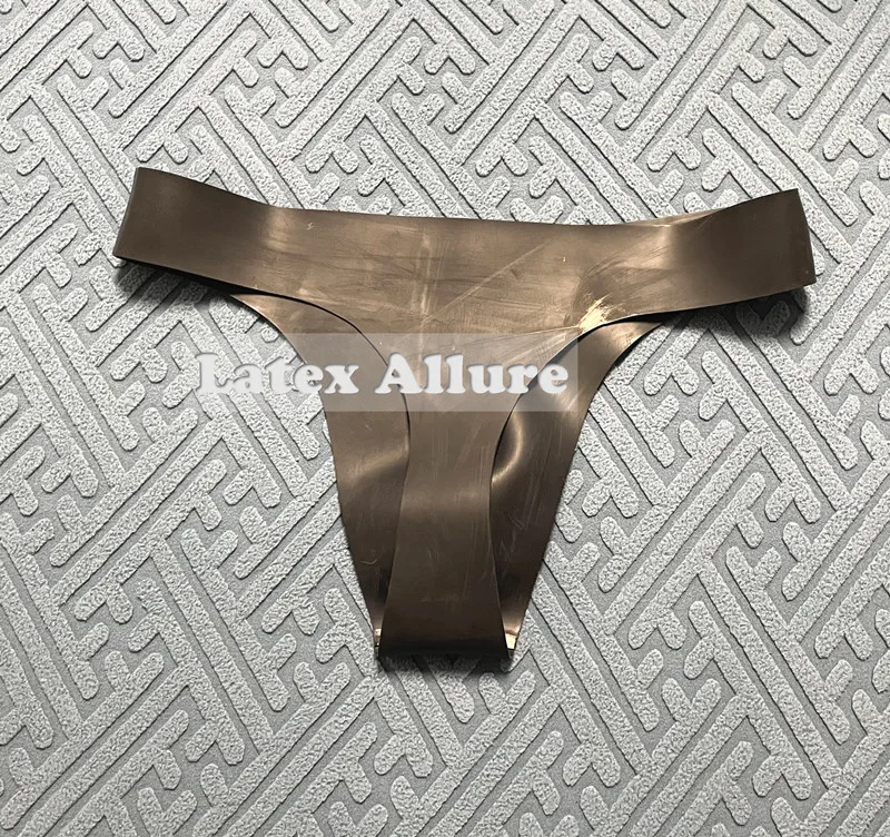 1.0mm Black Latex Underwear Sexy Men Latex Rubber T-back Thong G-string Customize Underwear