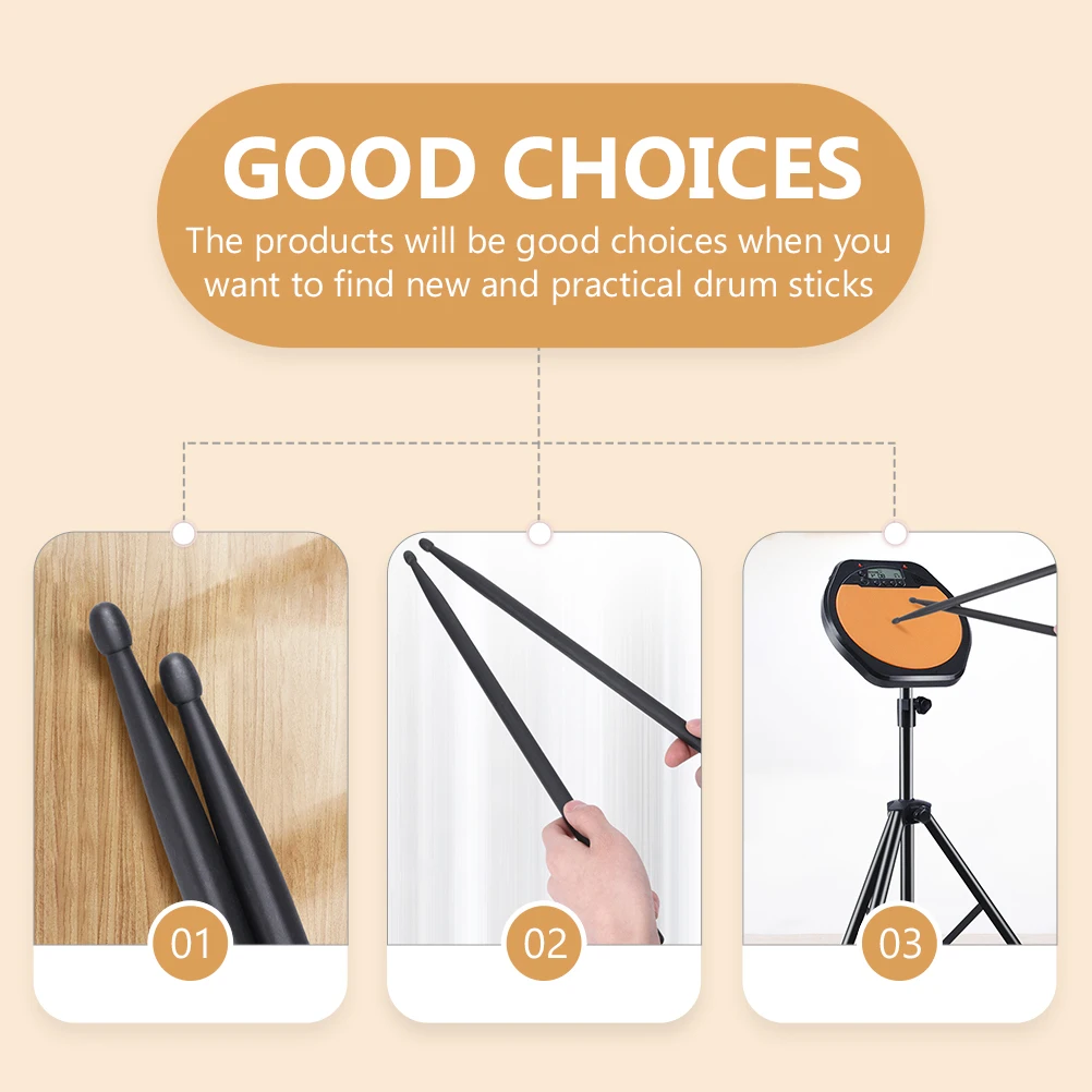 

1 Pair 5A Carbon Fiber Drum Sticks Durable Professional Drumstick For Stage Percussion Instrument Durable