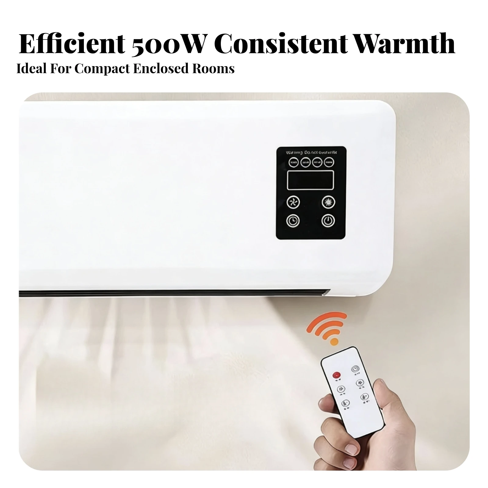 Electric Wall Heater with Drying Rack Direct-Wired Wall-Mounted Heater with Drying Rack Overheat Protection Constant Temperature