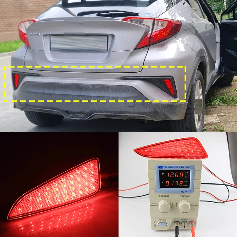 

2PCS for Toyota Yaris 2021 2022 2023 2024-up Car LED Rear Fog Lamp Rear Bumper Light Brake Light Car Accessories