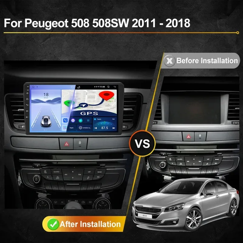 For Peugeot 508 508SW 2011 - 2018 Android Car Radio Automotive Multimedia Player Navigation GPS Carplay Touch Screen Auto Stereo