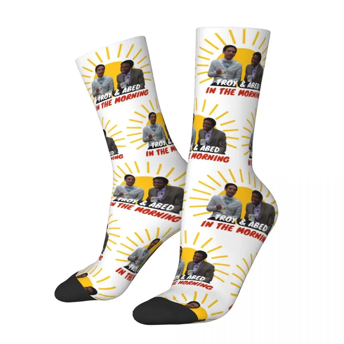 

Troy And Abed In The Morning Socks Harajuku Sweat Absorbing Stockings All Season Long Socks for Man's Woman's Birthday Present