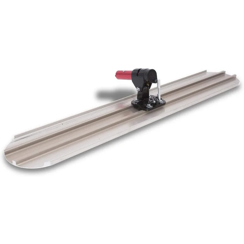 

48 Inch Magnesium Bull Float with Rock-It 2.0 Bracket, Extruded Magnesium Alloy Blade, Round Blade, Made in the USA