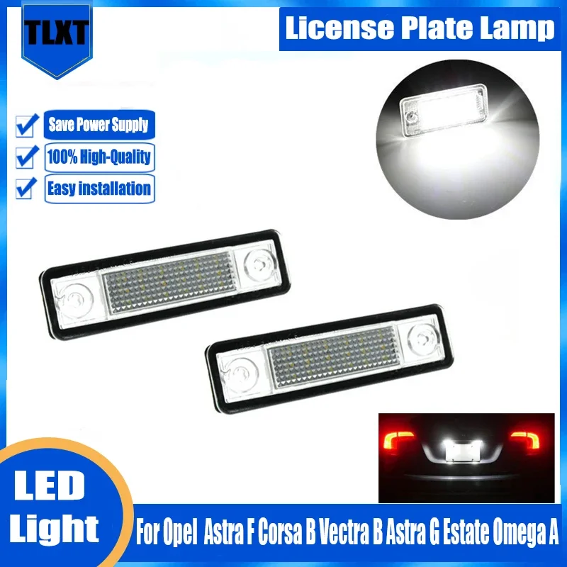 For Opel  Astra F Corsa B Vectra B Astra G Estate Omega A Omega B Zafira A Car License Plate Lamp LED Lights