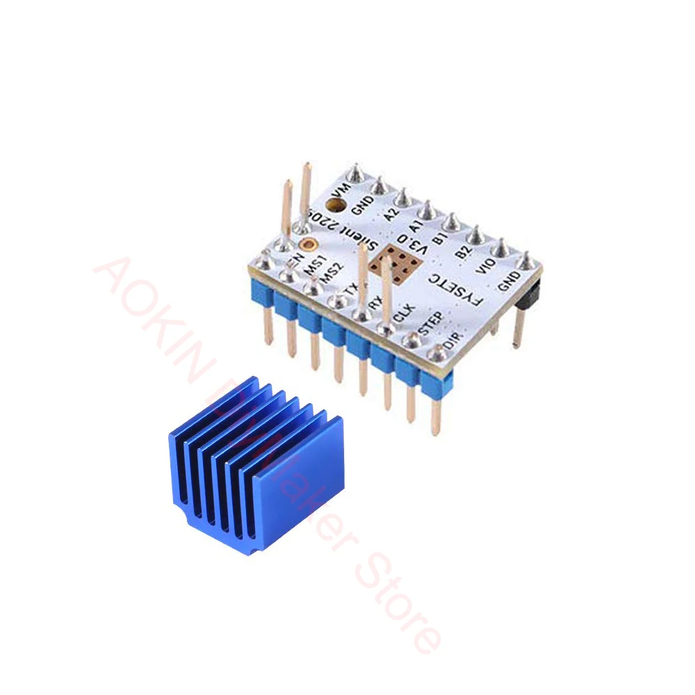 5pcs TMC2209 V3.0 Stepper Motor Driver for 3D Printer with heatsink Microsteps Current 2.8A Peak for Reprap Ramps1.4 MKS Gen