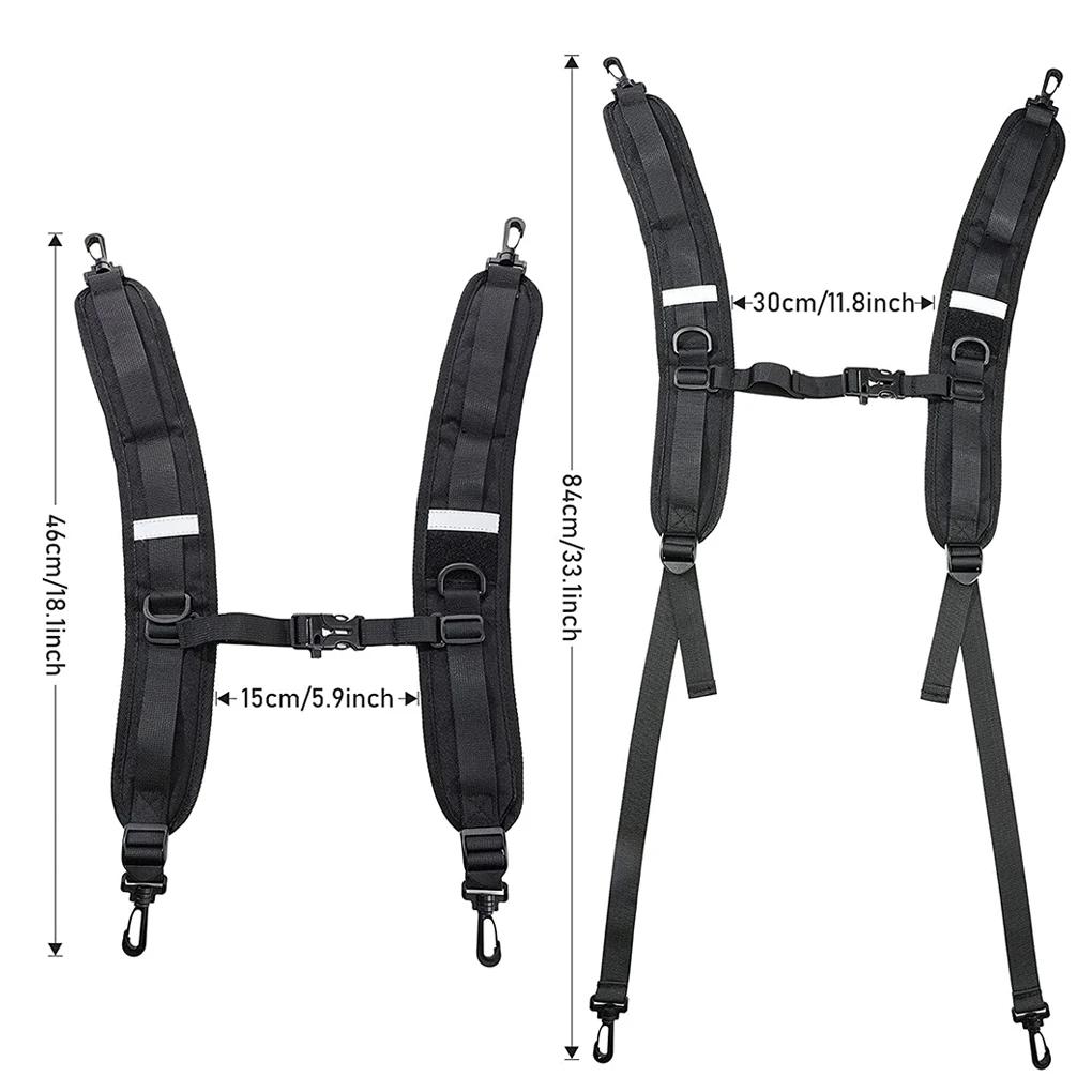 조절 가능한 나일론 카메라 가방, 골프 가방 벨트, 패딩 숄더 스트랩, 낚시 여행 배낭, 배낭 여행 스트랩, 2 팩