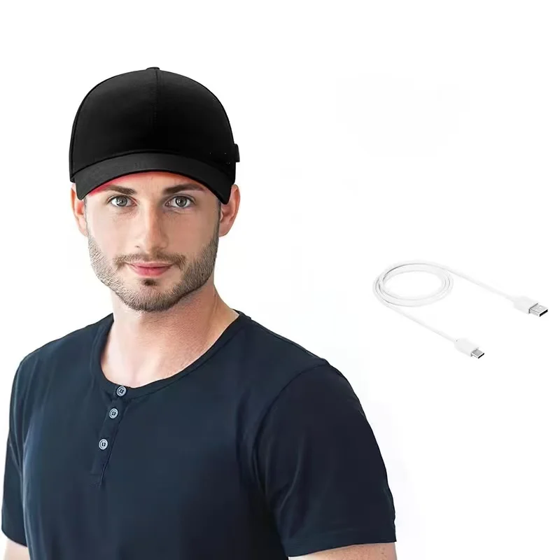 

Laser Hair Growth 10 Diodes and 80 LEDs Red Light Therapy Cap 630nm 650nm USB Charging Anti Hair Loss Cap for Home Use